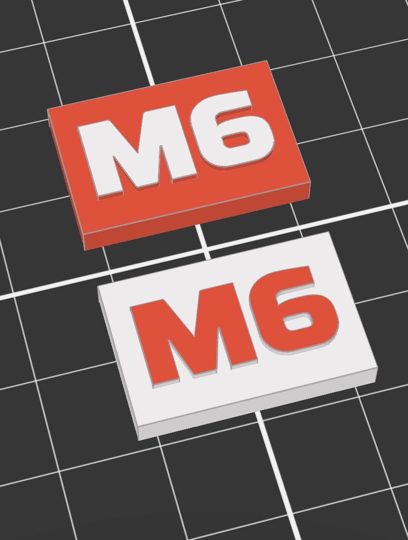 M6 Logo In Lego By Machineblocks Style Compatible 3D model