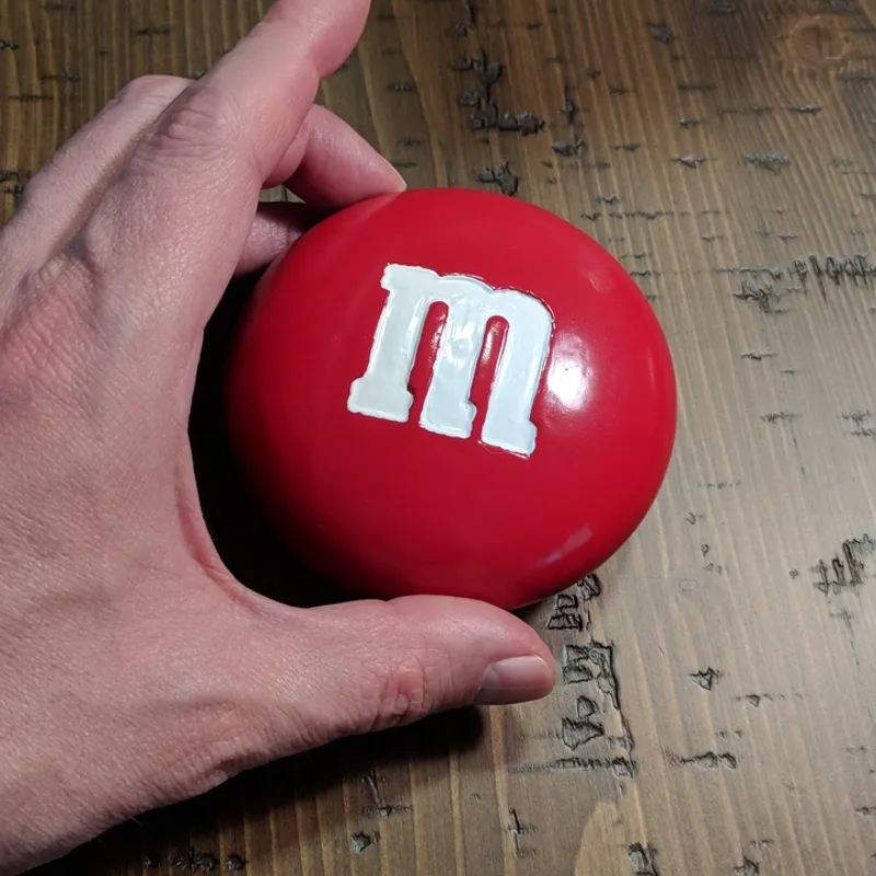 Giant 90mm diameter M&M candy by Spitzspot, Download free STL model