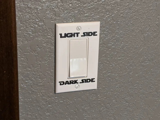 Light Side Dark Side Switch Cover