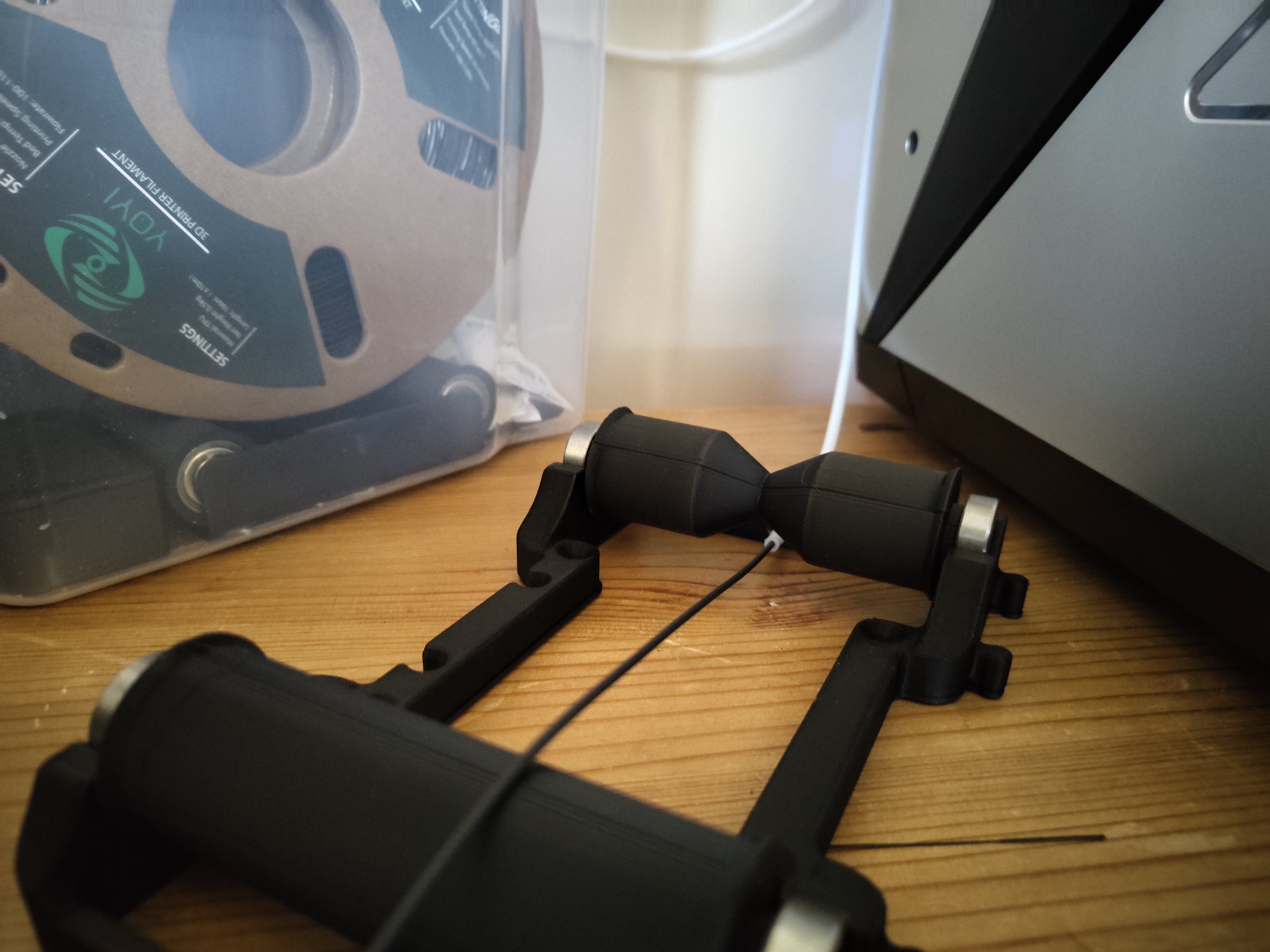 Spool Holder with PC4-M10 PTFE Adapter - Modified Rollers