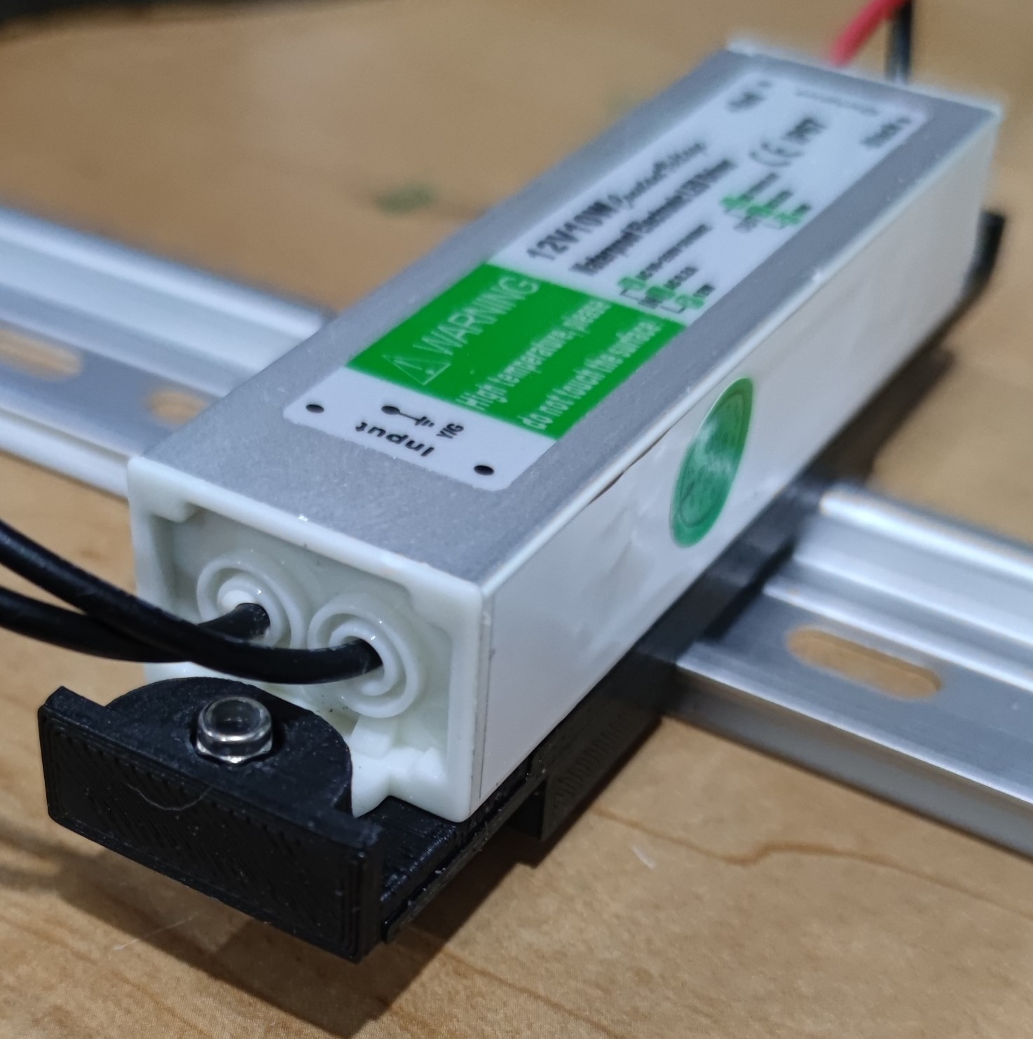 12V 10W Waterproof LED Driver Din Mount 3D model thumbnail