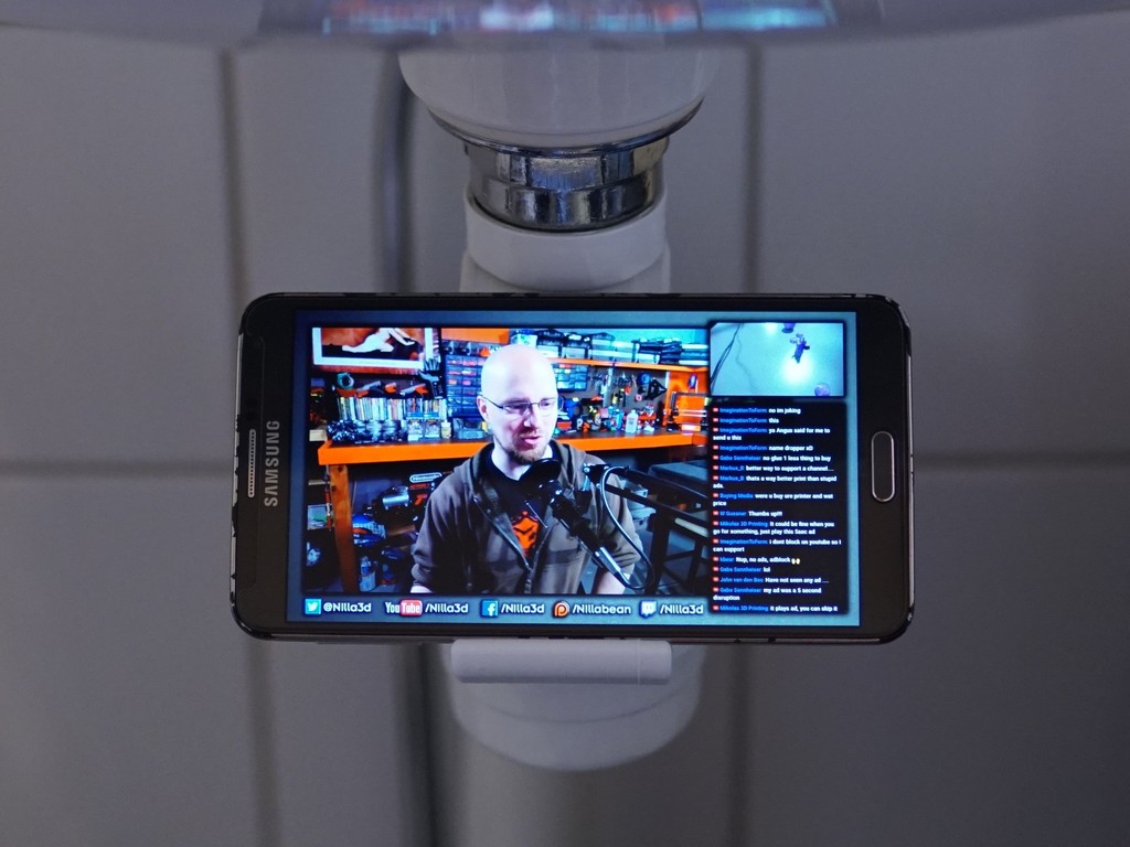 Bathroom phone holder
