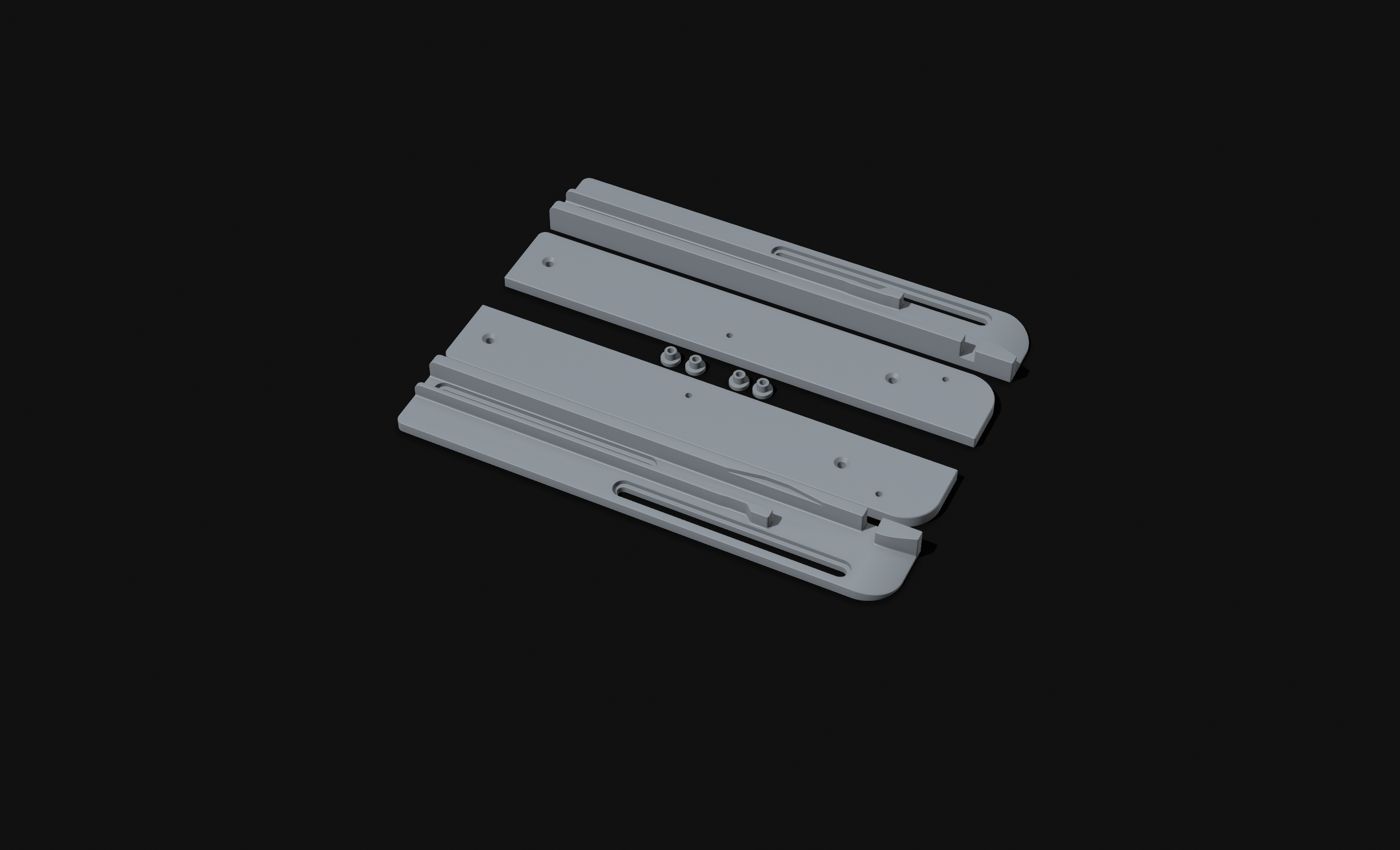 Shim/spacer plate to fit Festool SYS-AZ cabinet size for systainer³ drawer rail m4 7mm Pro
