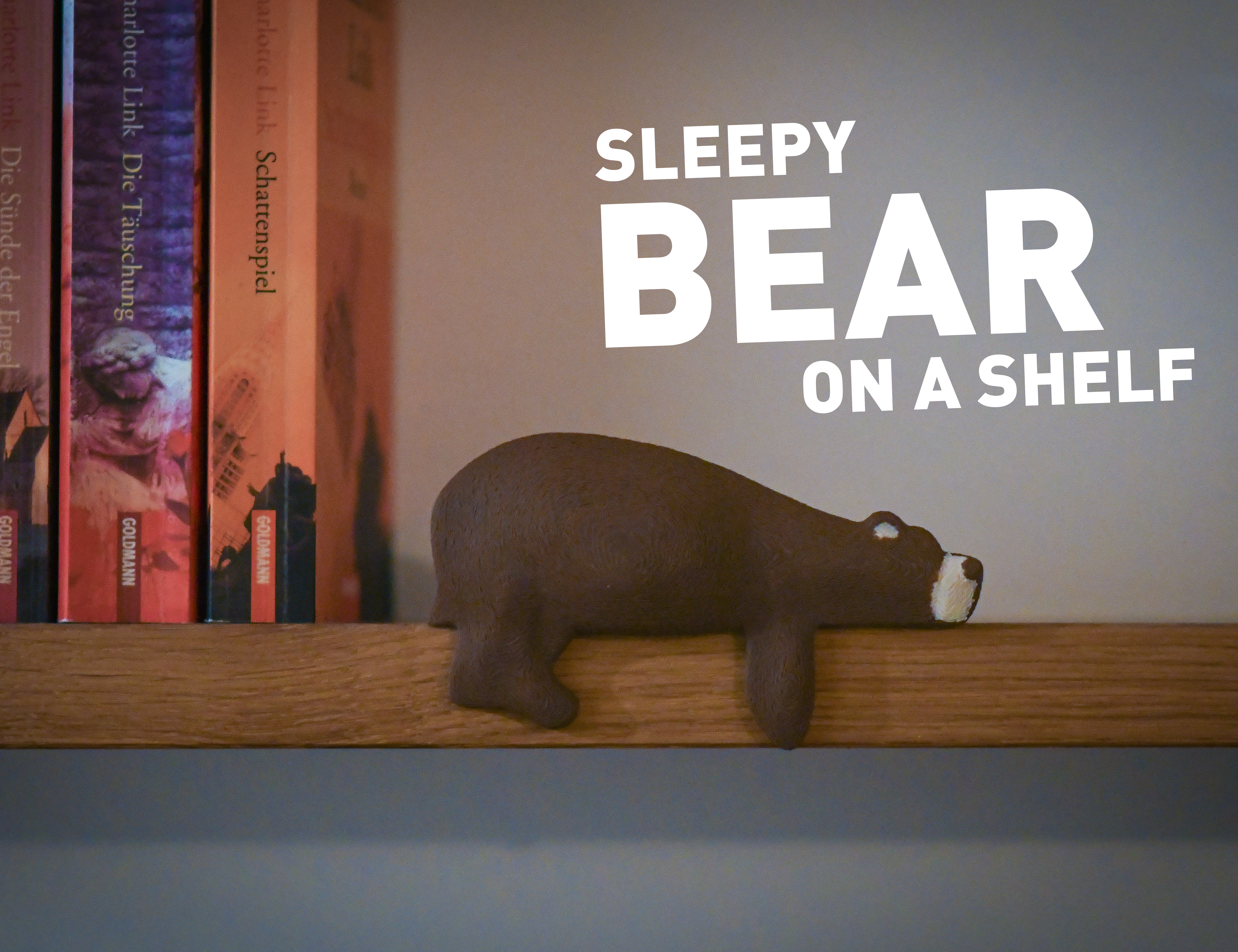 Sleepy Bear on a Shelf