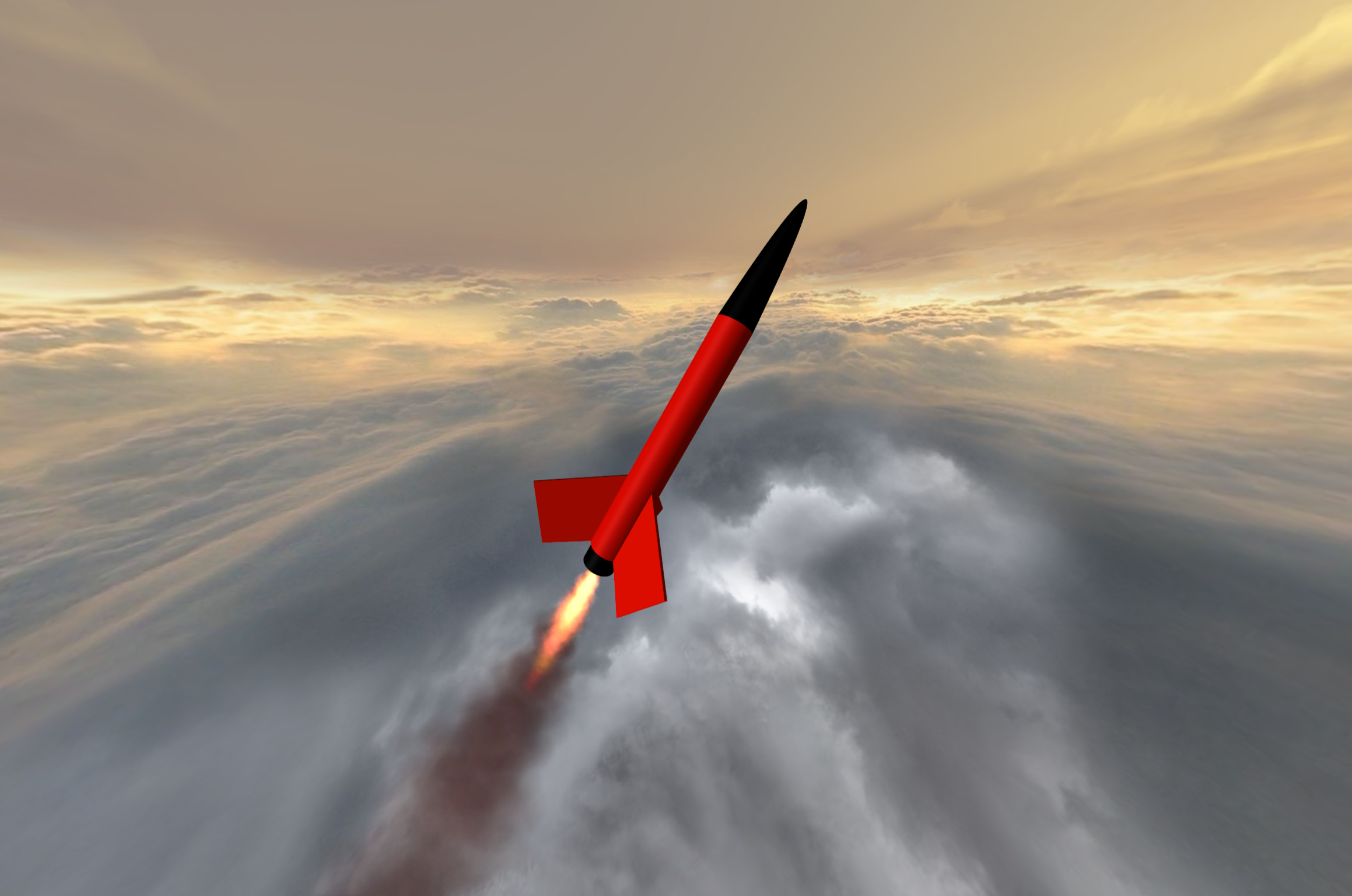 Red Max Mini Flying Model Rocket