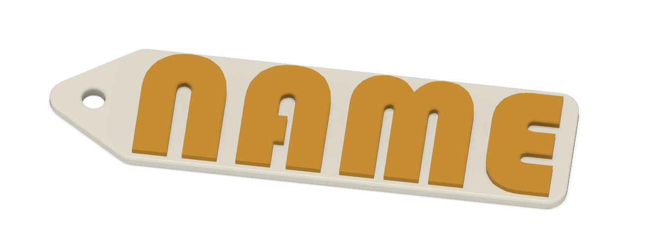 Miniatura 3 do modelo 3D Customizable Keychain with Name