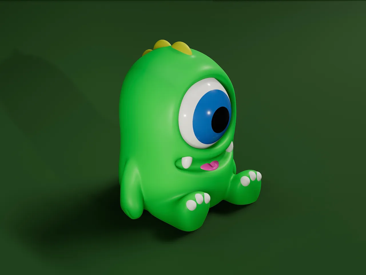 Cheerful One-Eyed Monster by 3DMDesign | Download free STL model |  Printables.com