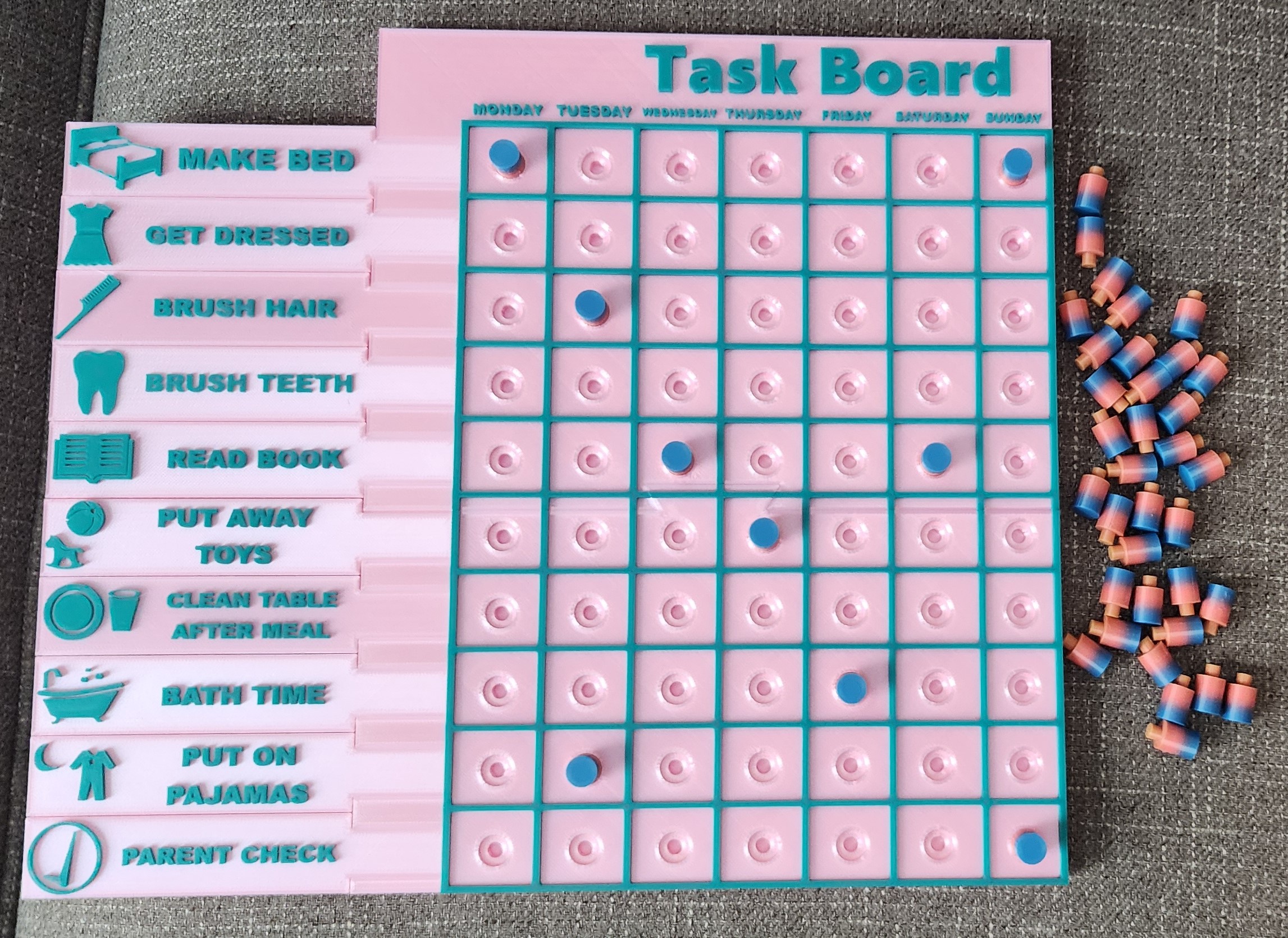 Task\Chore Peg Board by Ogre Ray | Download free STL model | Printables.com