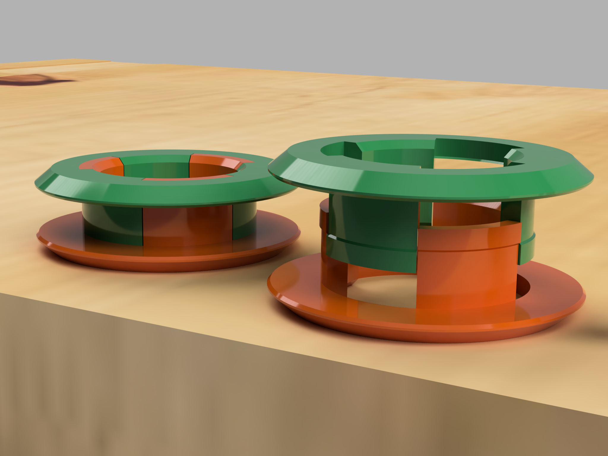 A parametric snap fit grommet by Joe Download free STL model