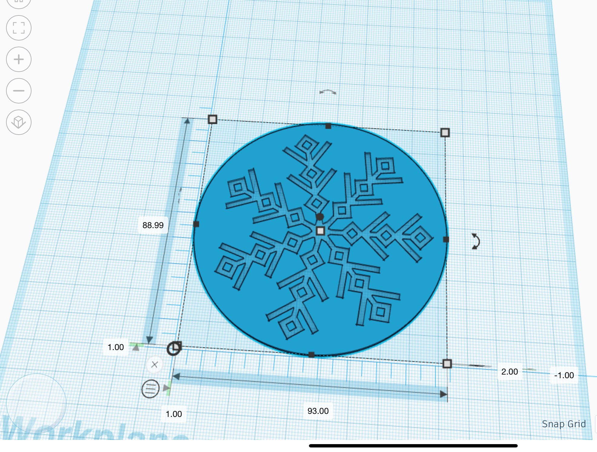 Snowflake coaster