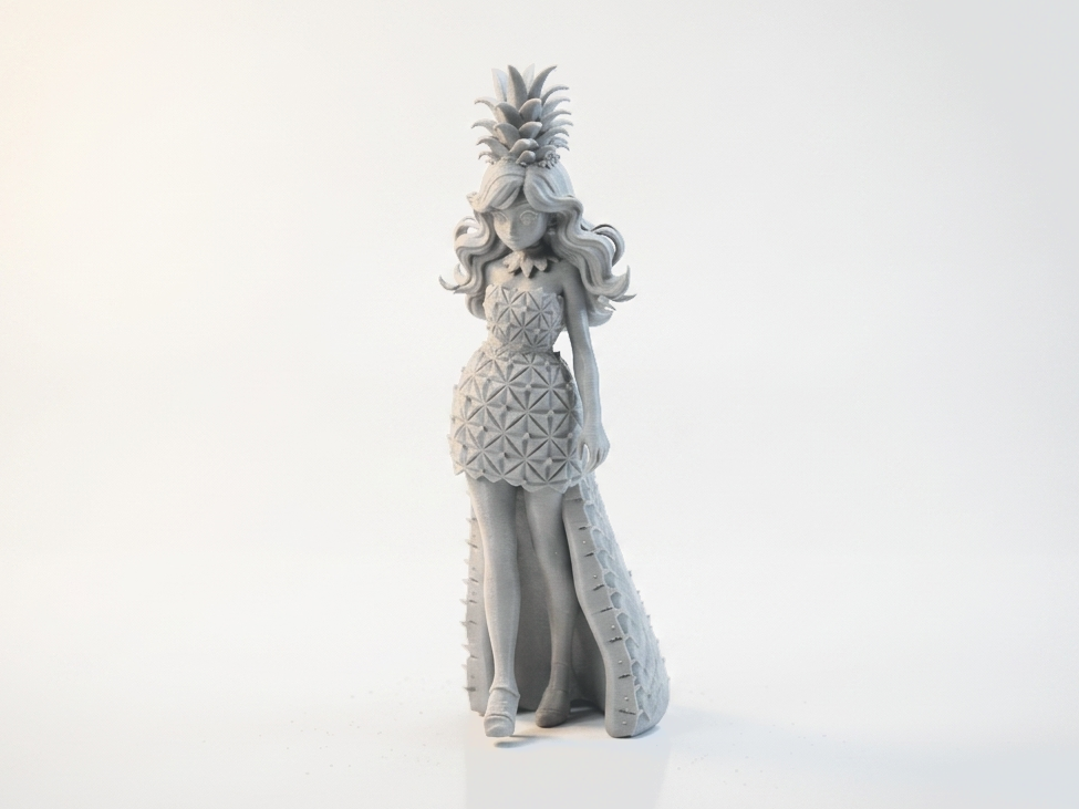 Pineapple Girl Fantasy Figurine Female 3D Printable