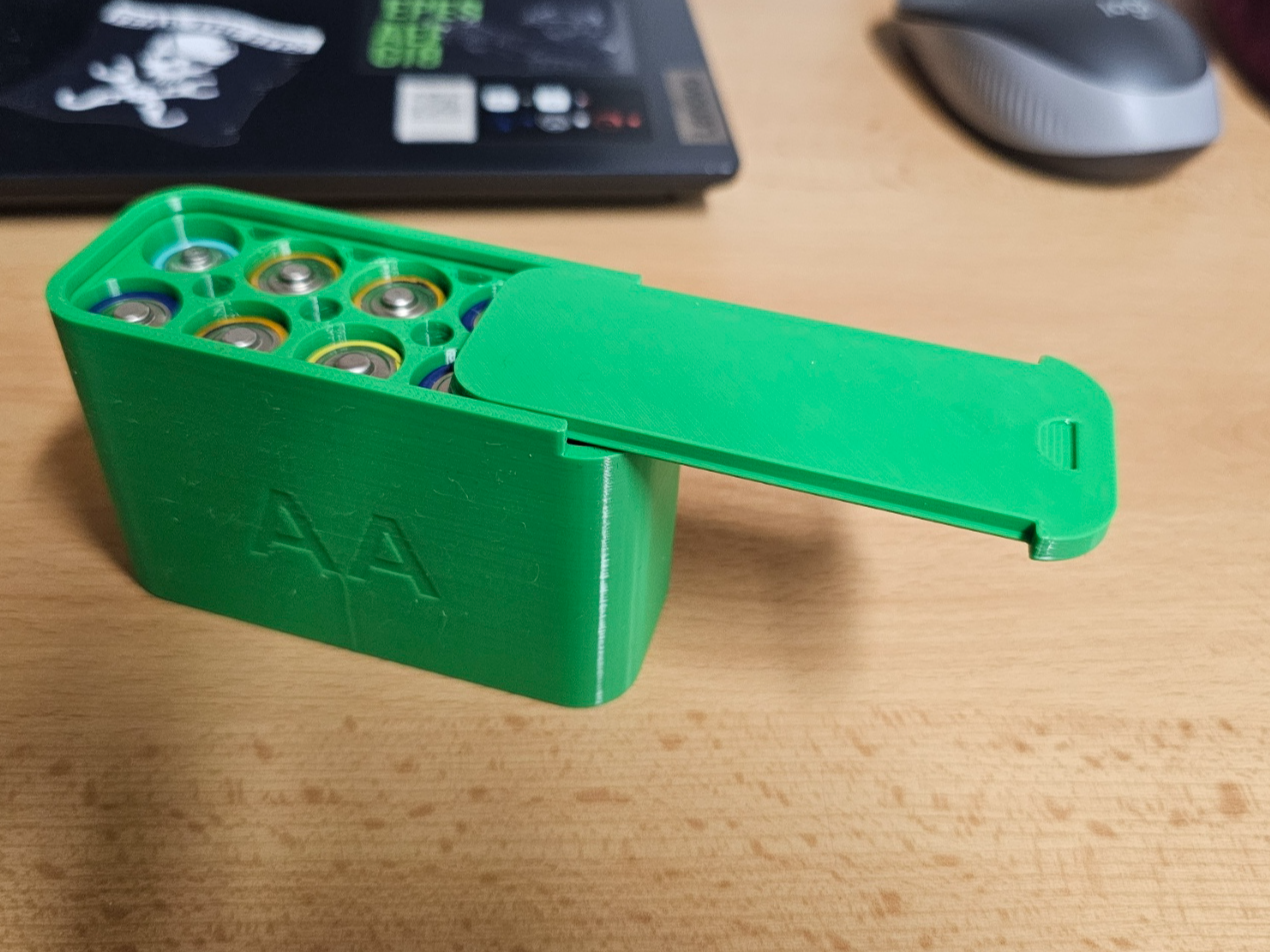 AA battery box case magnetic 3D model by 43D PRINT