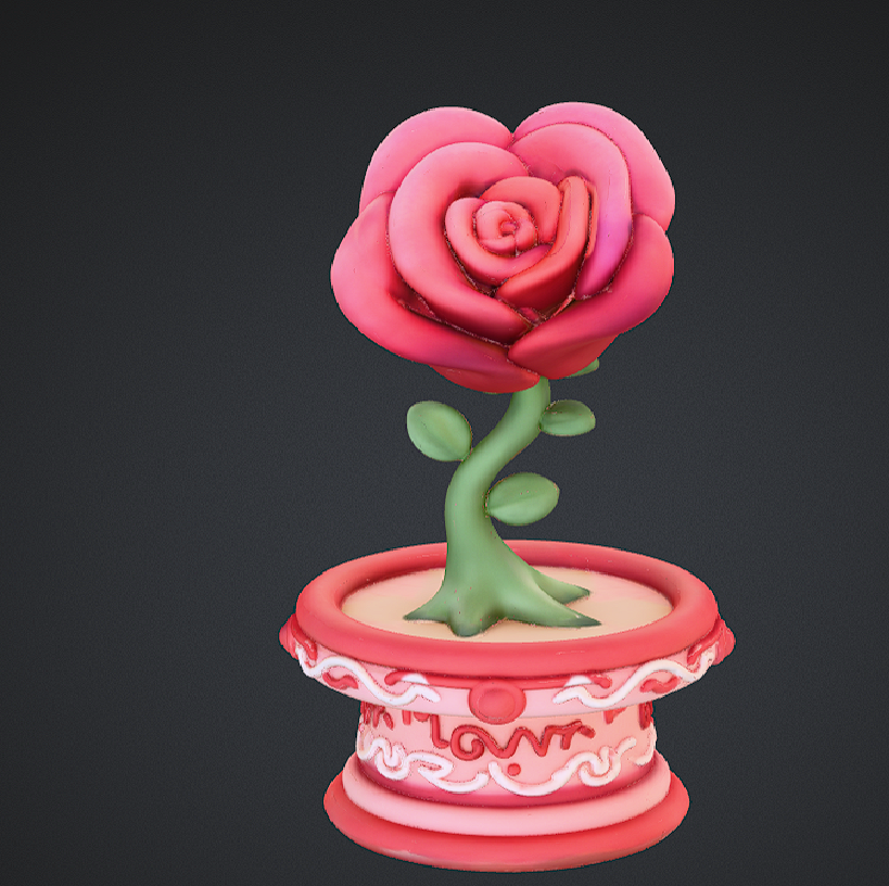 Heart Blossom Cake Rose