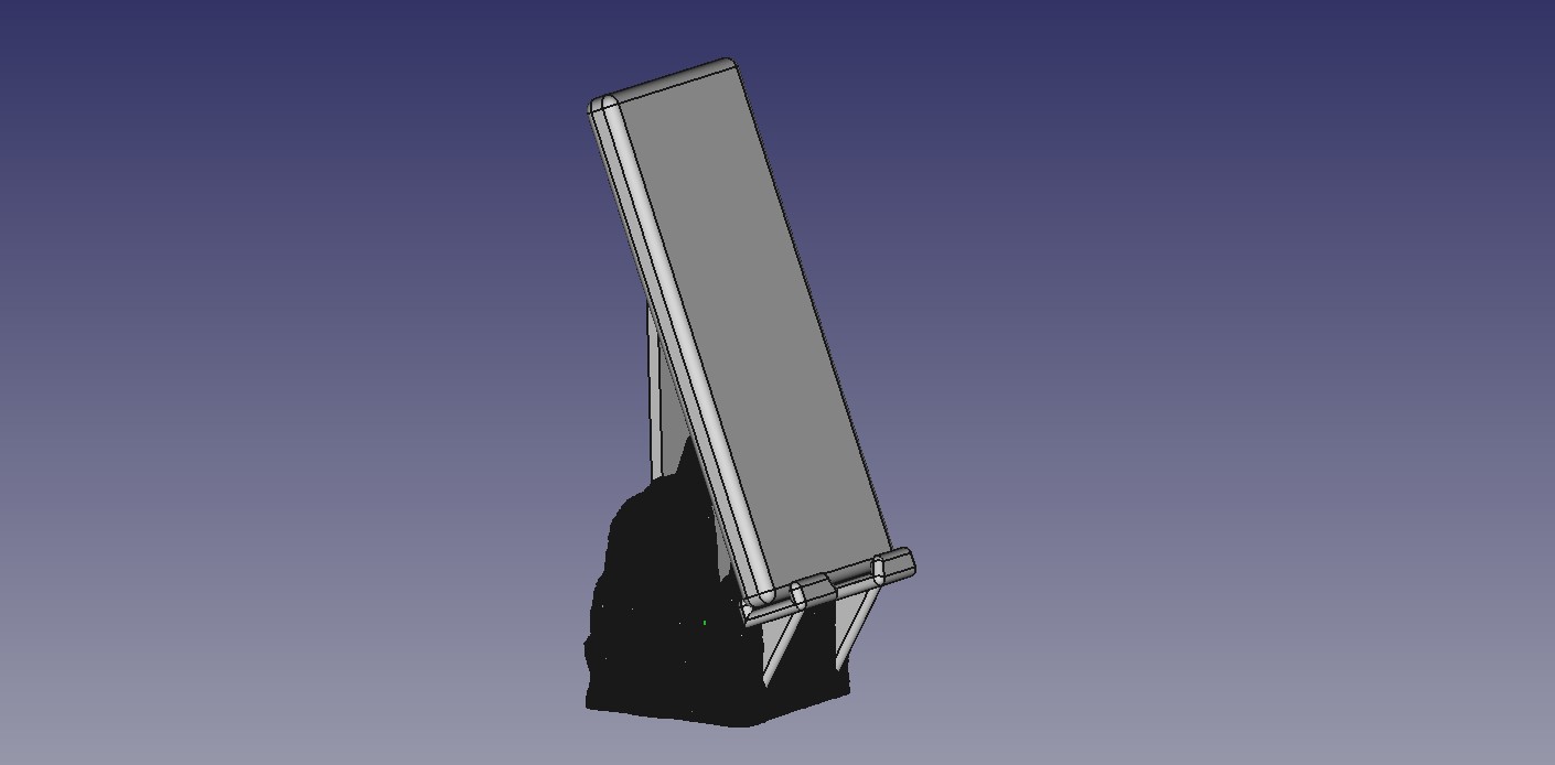 Stone Knife and Phone Stand 3D model thumbnail
