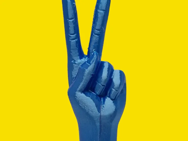 Peace hand gesture
