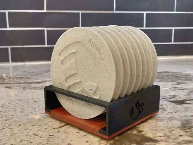 Sloth/Plain Coaster and Holder