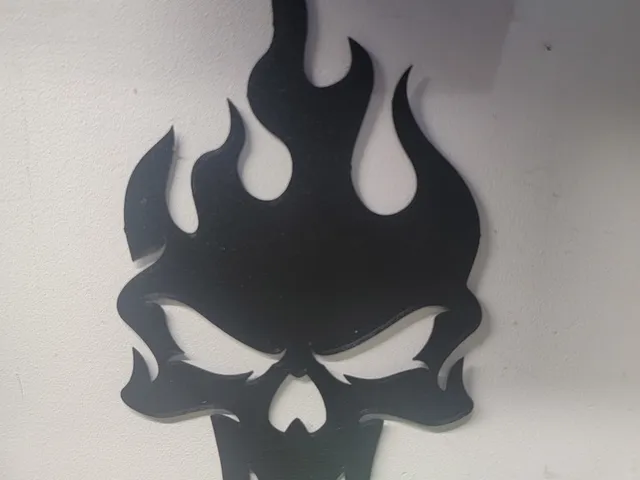 Flaming Skull Wall Decor