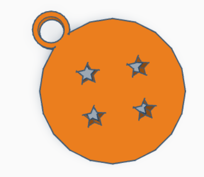 4 Star dragon ball keychain.