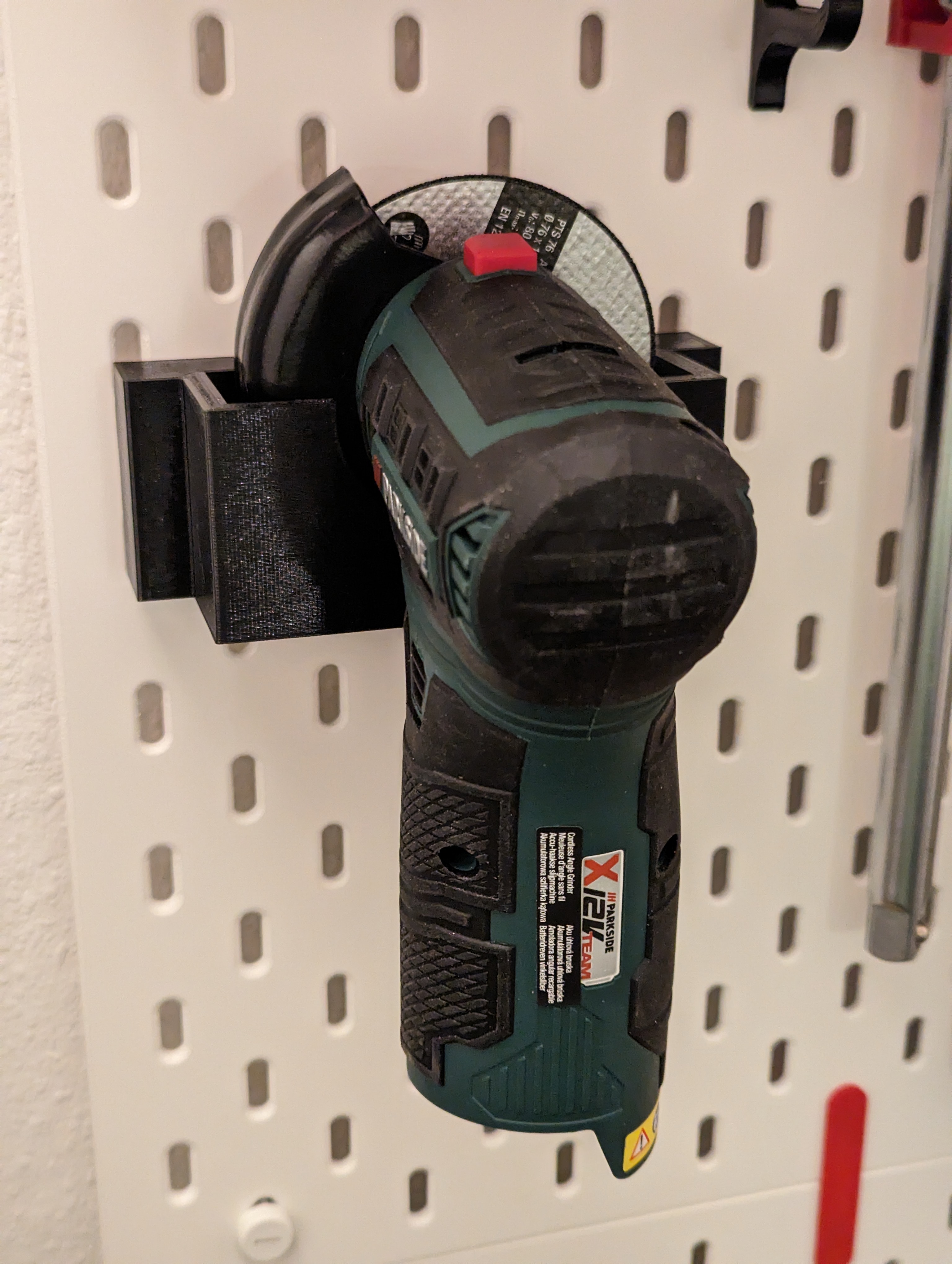IKEA Skadis Holder for Parkside PWSA 12 B1 Angle Grinder