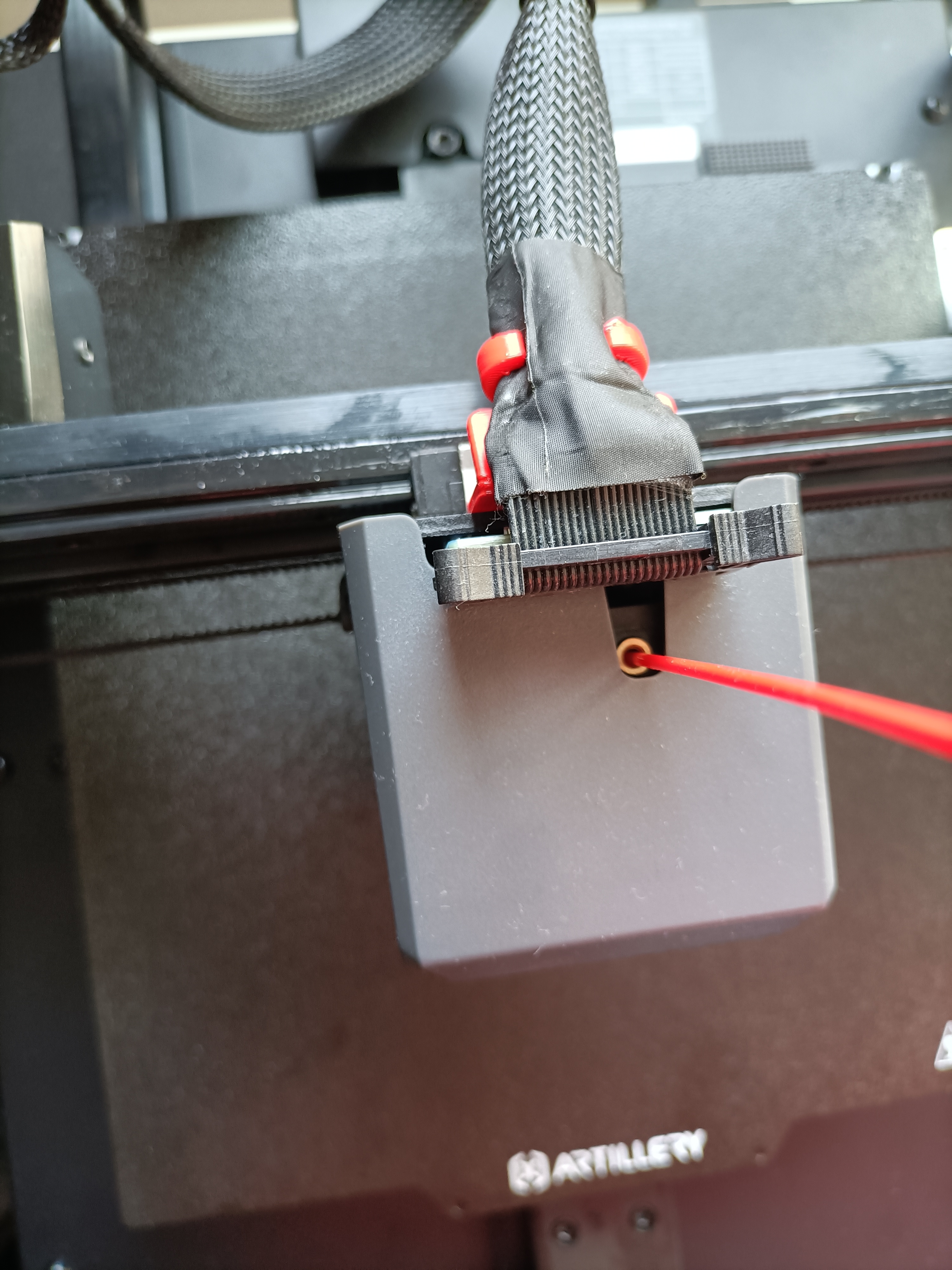 Artillery Sidewinder X4 - Extruder Cable Support  Mod (Another version)