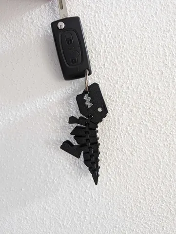 hungry flexi rex - keychain