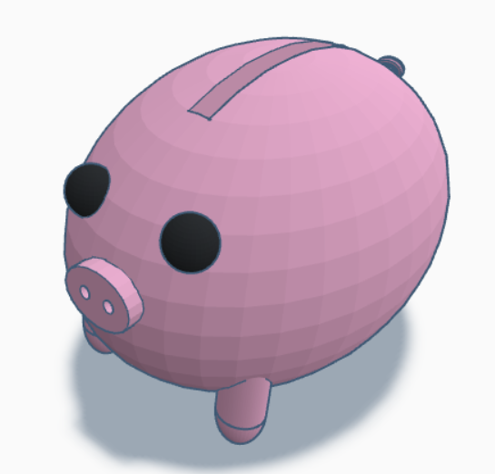 Piggy bank for 1€ coin.