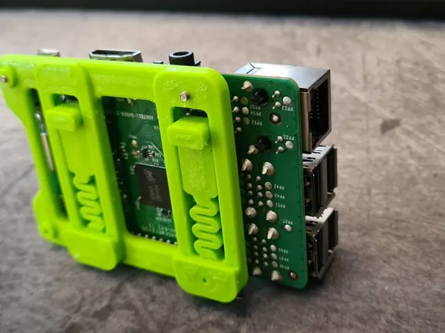 Raspberry Pi DIN rail mount - skeleton edition