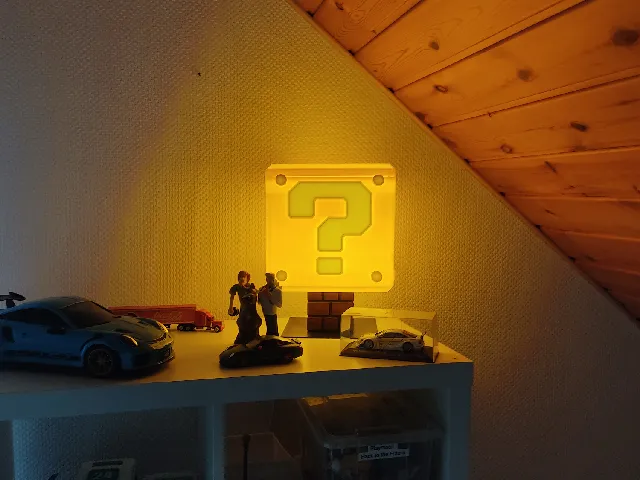 Super Mario ? Würfel, Cube, Power UP Lampe