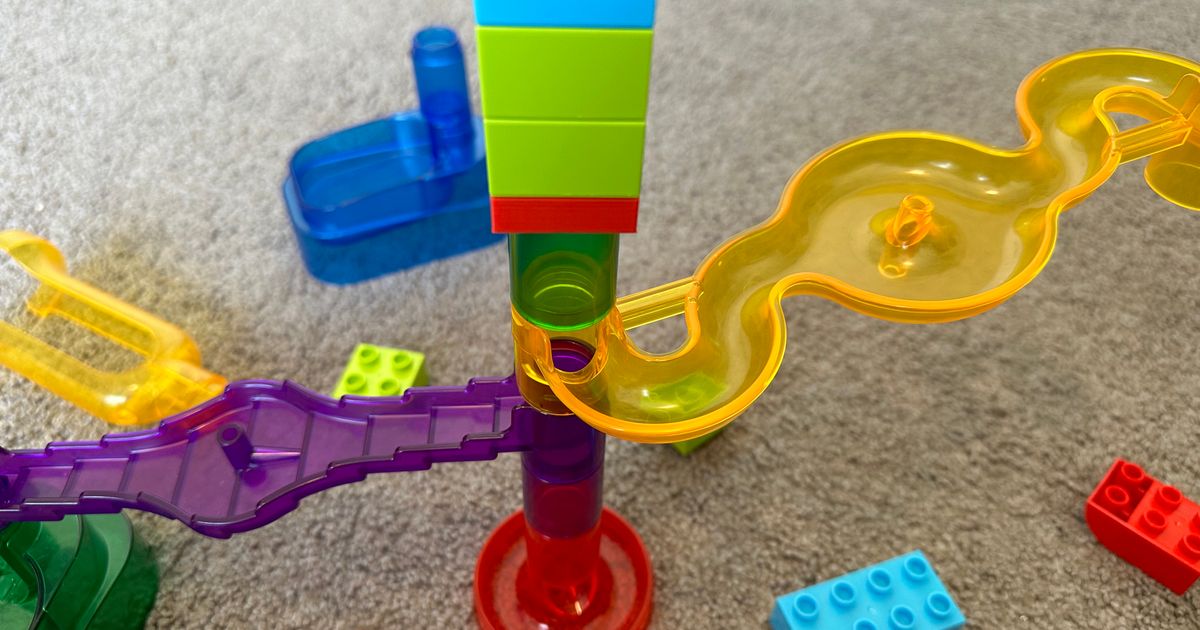 Marble Run Duplo Adapter (Tube Bottom/Duplo Top) by Layered Download