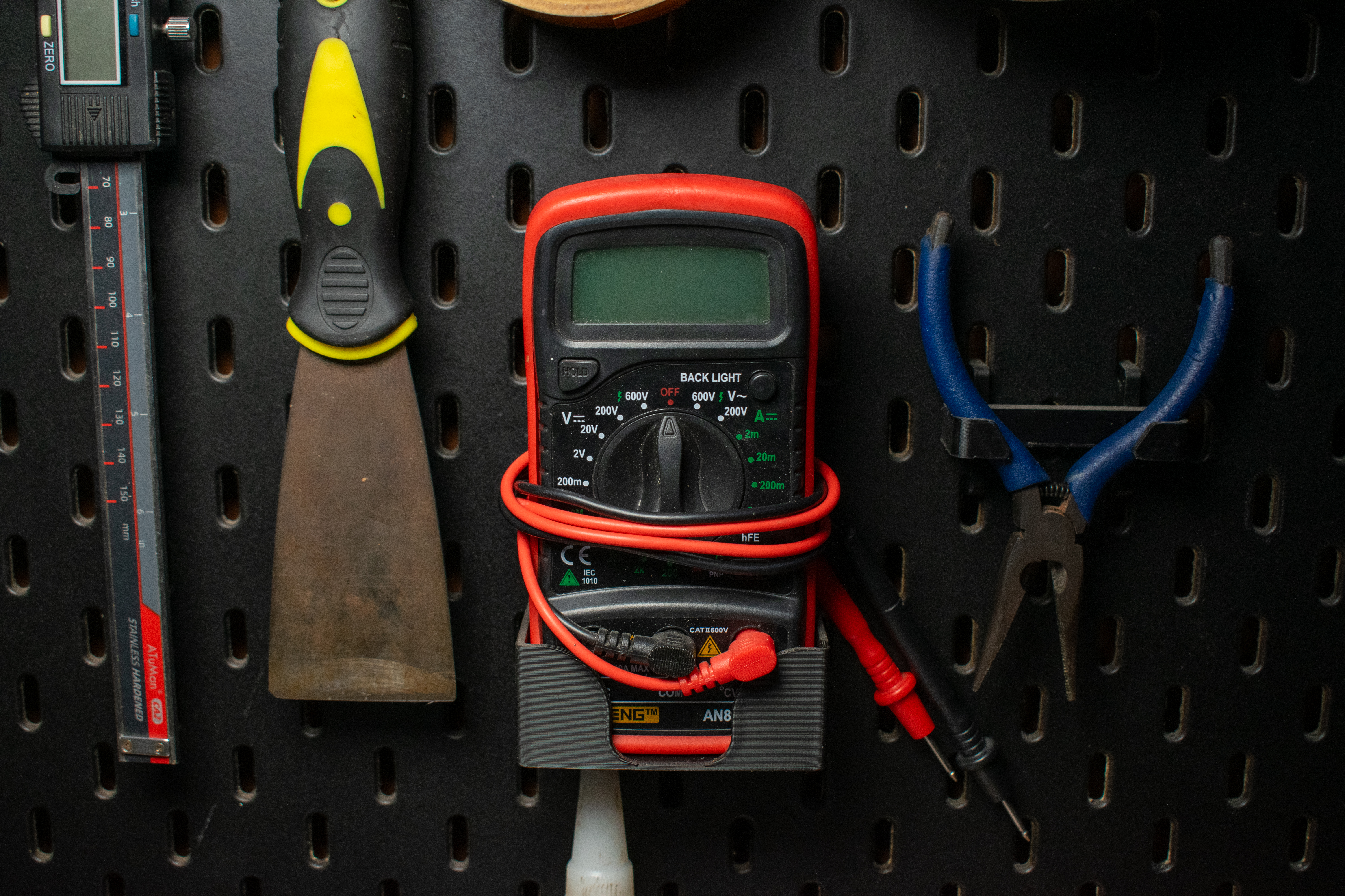 Multimeter support for Ikea Skadis