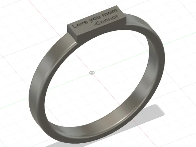 "Love you mom -Connor" ring