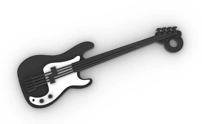 Llavero bajo electrico 4 cuerdas