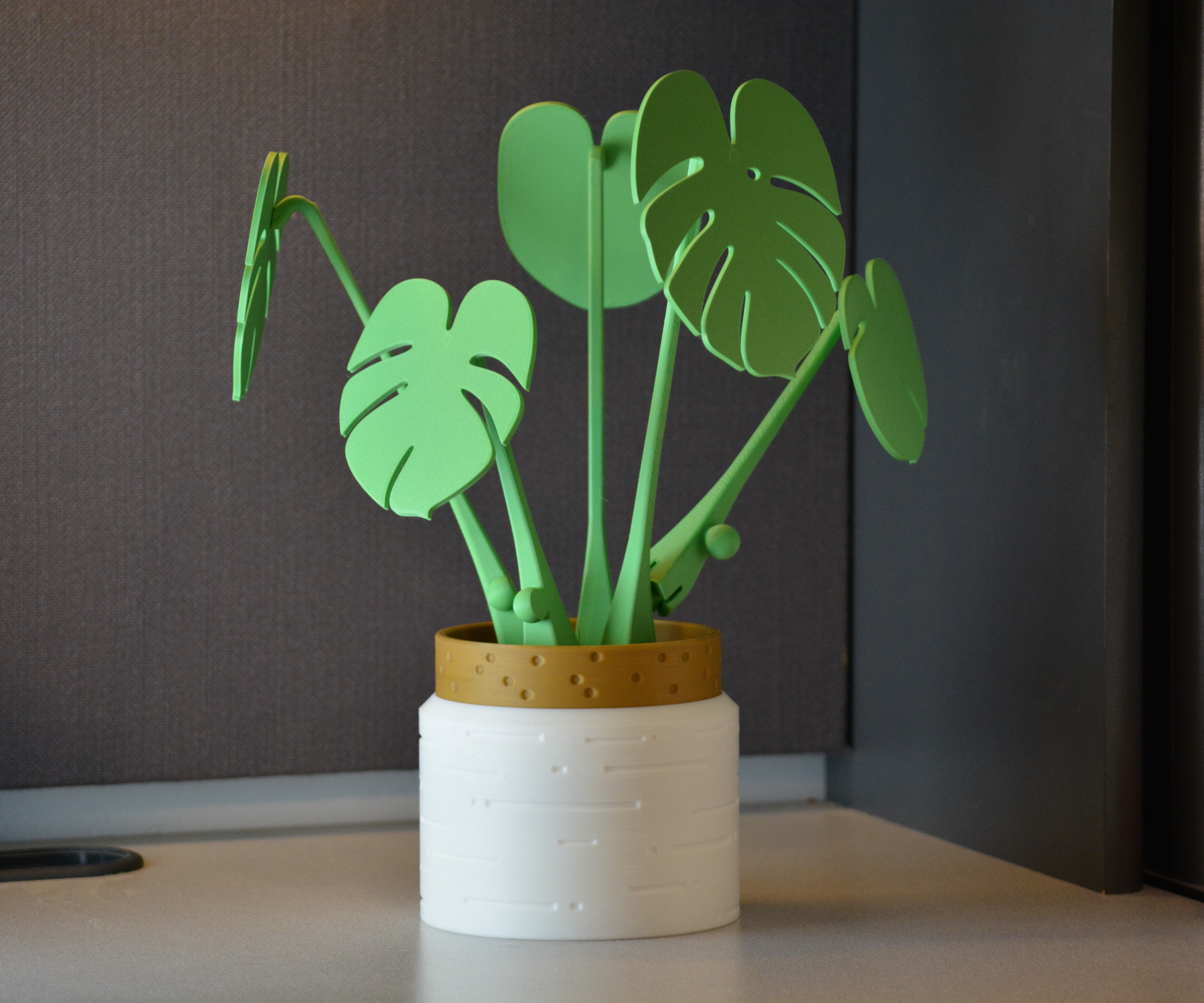 Planter Vase Pot for ForgeCore Monstera Coaster Plant 3D model thumbnail