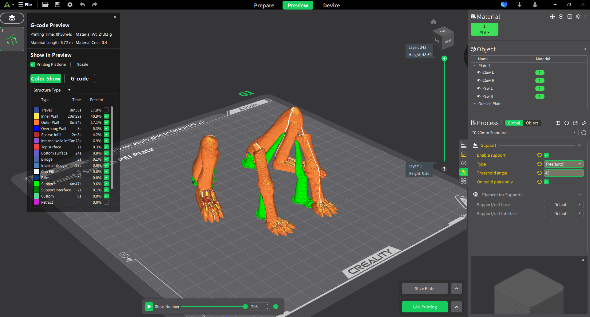 Miniatura 4 do modelo 3D Flexible Cat Skeleton