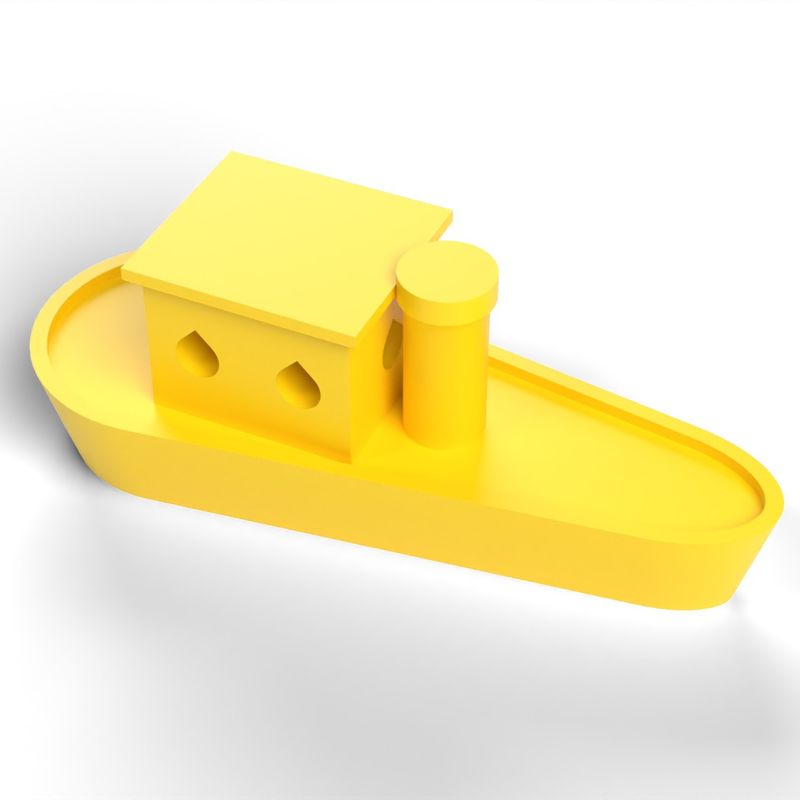 Bath Toy Boat - Chunky Floating Tug with Cabin and Funnel, Prints in ...