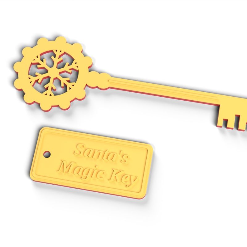 Santa＇s Magic Key with Tag - Christmas Eve Key for Homes Without a ...