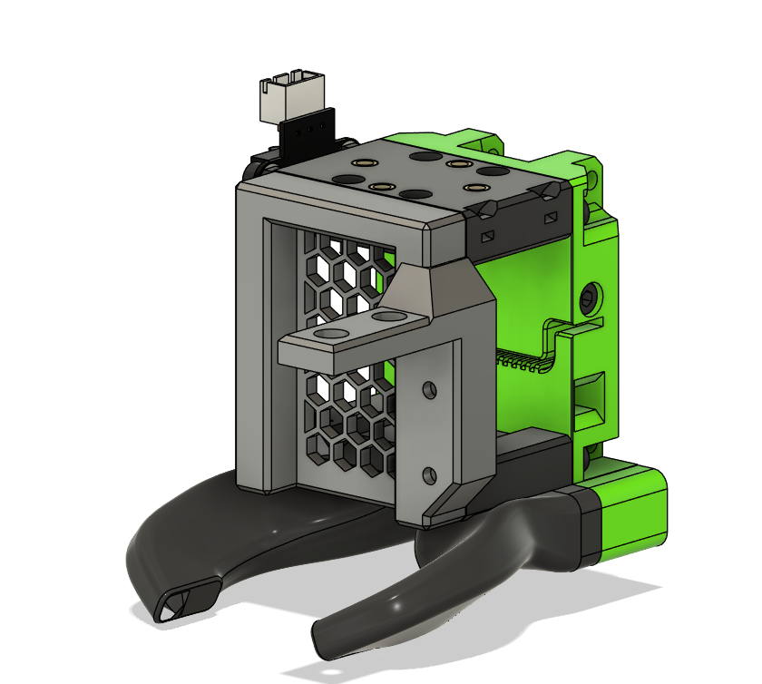 BLV AM8 Biqu H2 V2S Extruder mount 3D model thumbnail