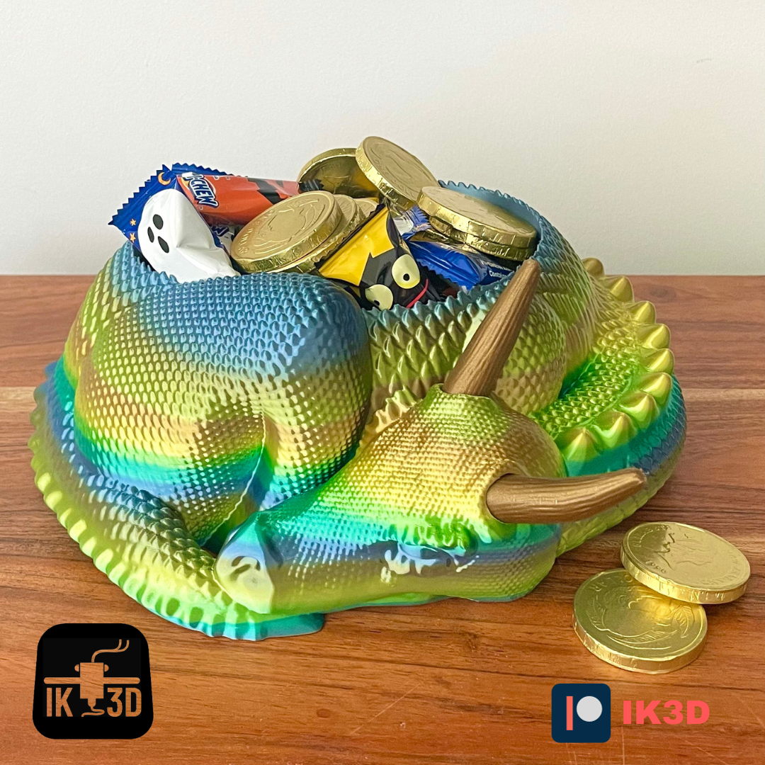 Sleepy Dragon Candy Bowl / Planter / No Supports