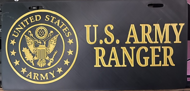 Army License Plate