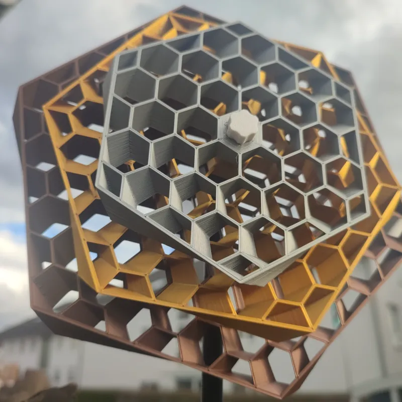 Honeycomb Windmill - Self adjusting hexagon turbine by BamBam