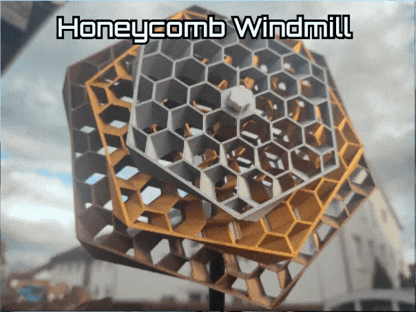 Honeycomb Windmill - Self adjusting hexagon turbine
