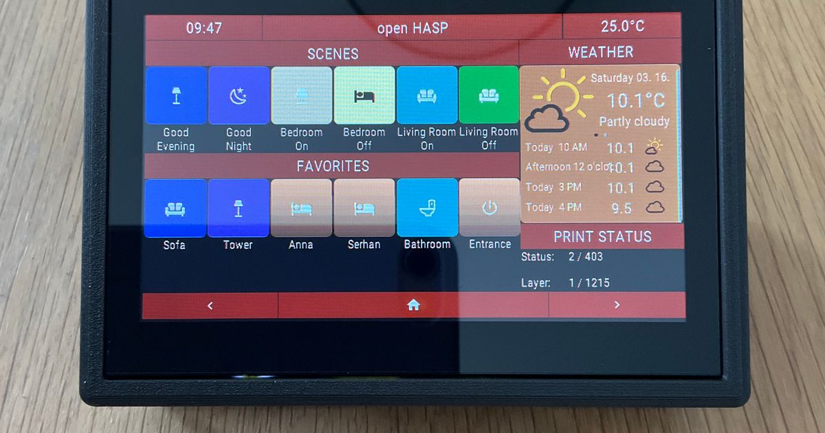 Waveshare Esp32-s3 Touch Lcd Housing & Magnetic Stand By Serhan Kiymaz 