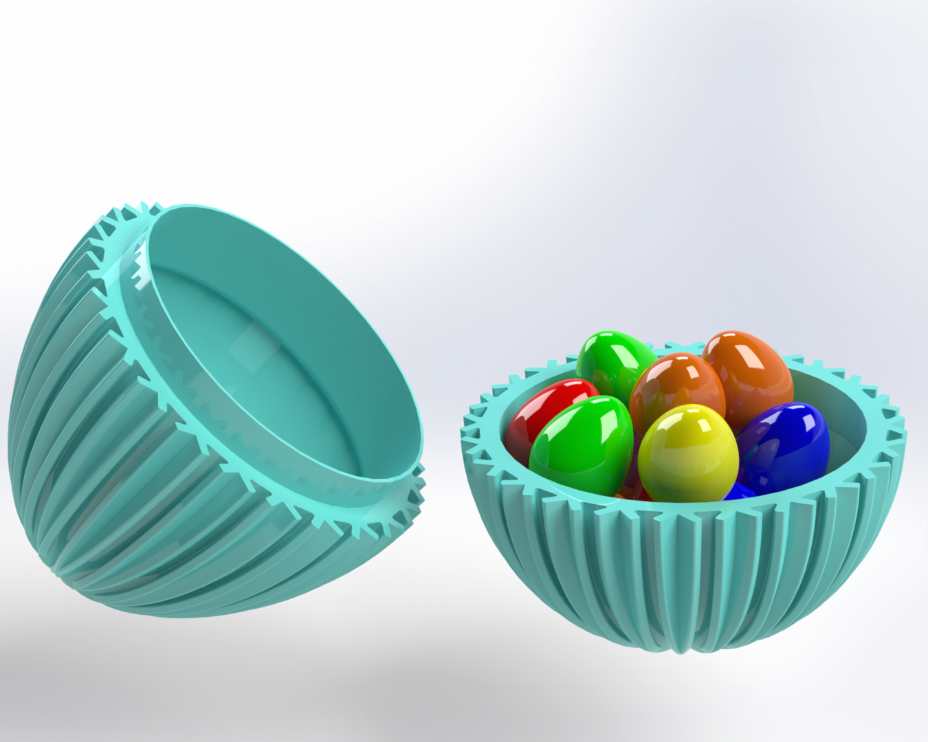 Miniatura 2 do modelo 3D chocolate egg container