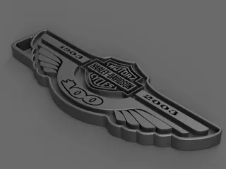 American V-Twin Style Harley-Davidson ＂100 Years＂ Keychain
