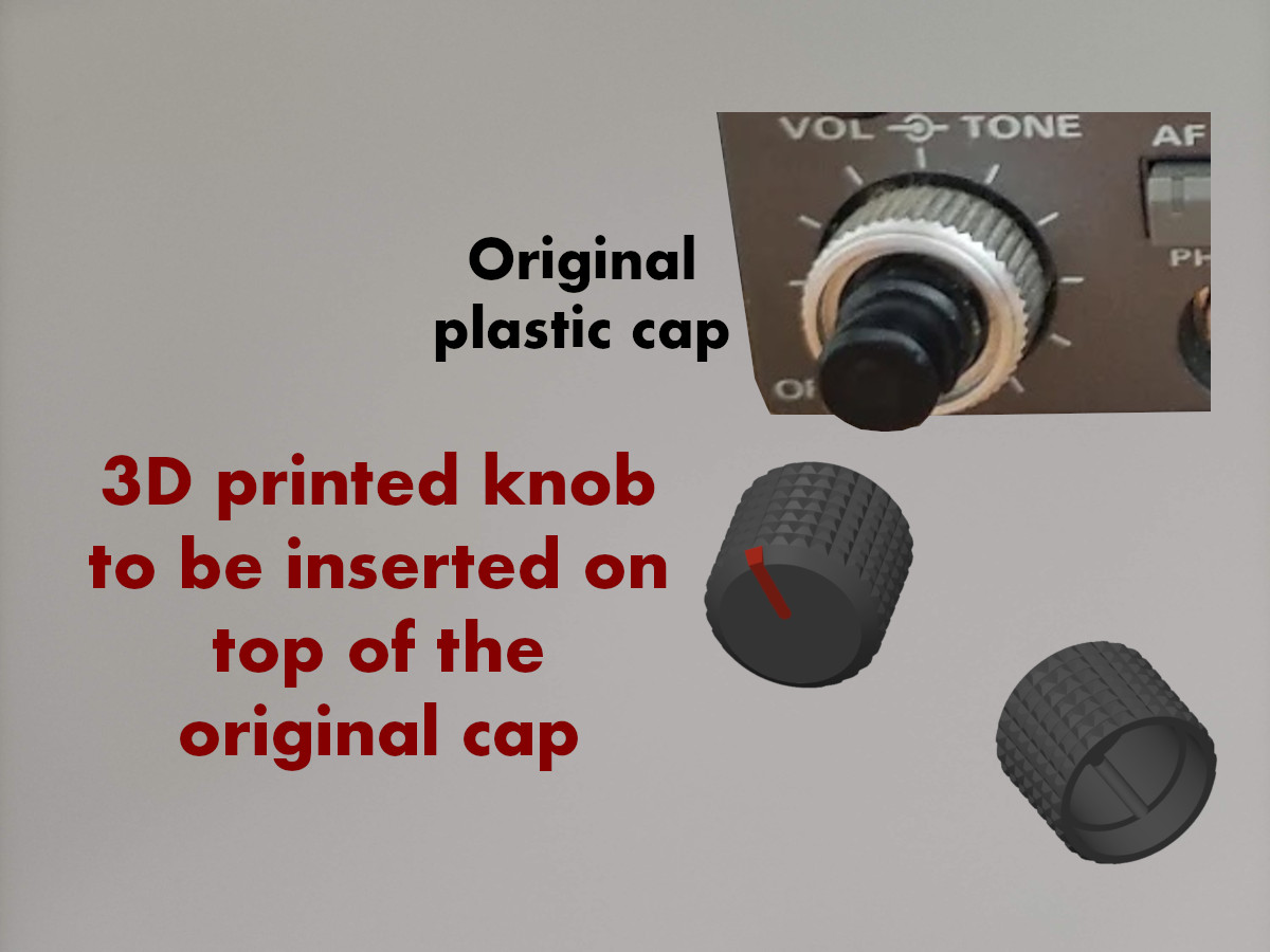 Knob for the YAESU FRG-9600 VHF/UHF receiver 3D model
