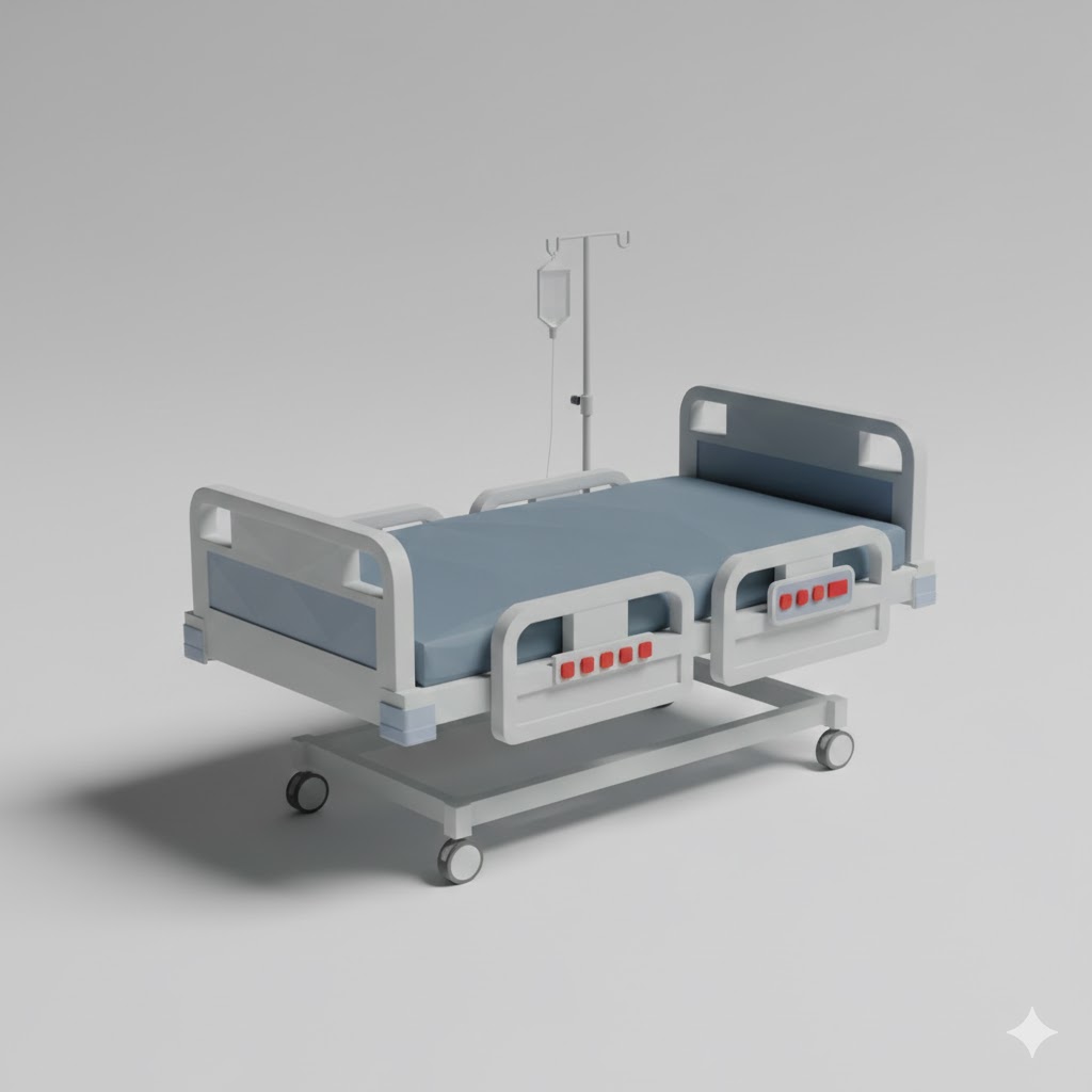 Low Poly Hospital Bed