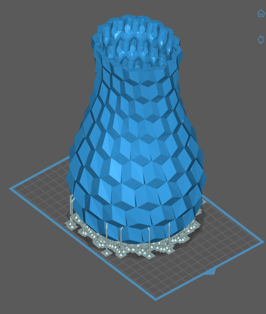 Honeycomb Vase with thicker sidewalls (stretched 150% in height)