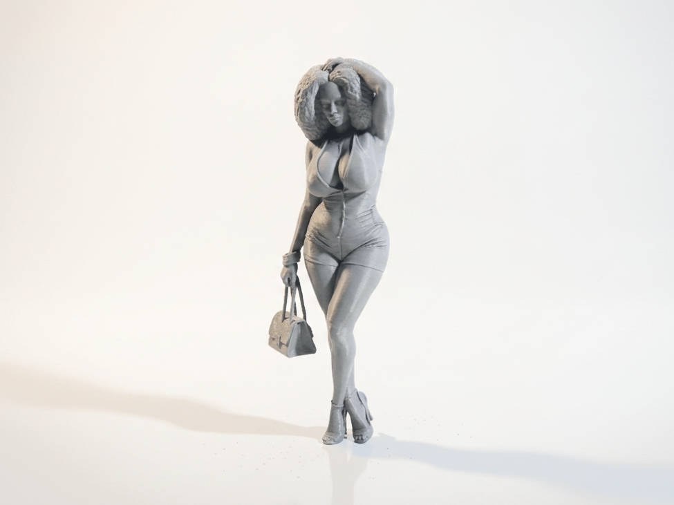 Elegant Lady Figurine Female Figure 3D Printable