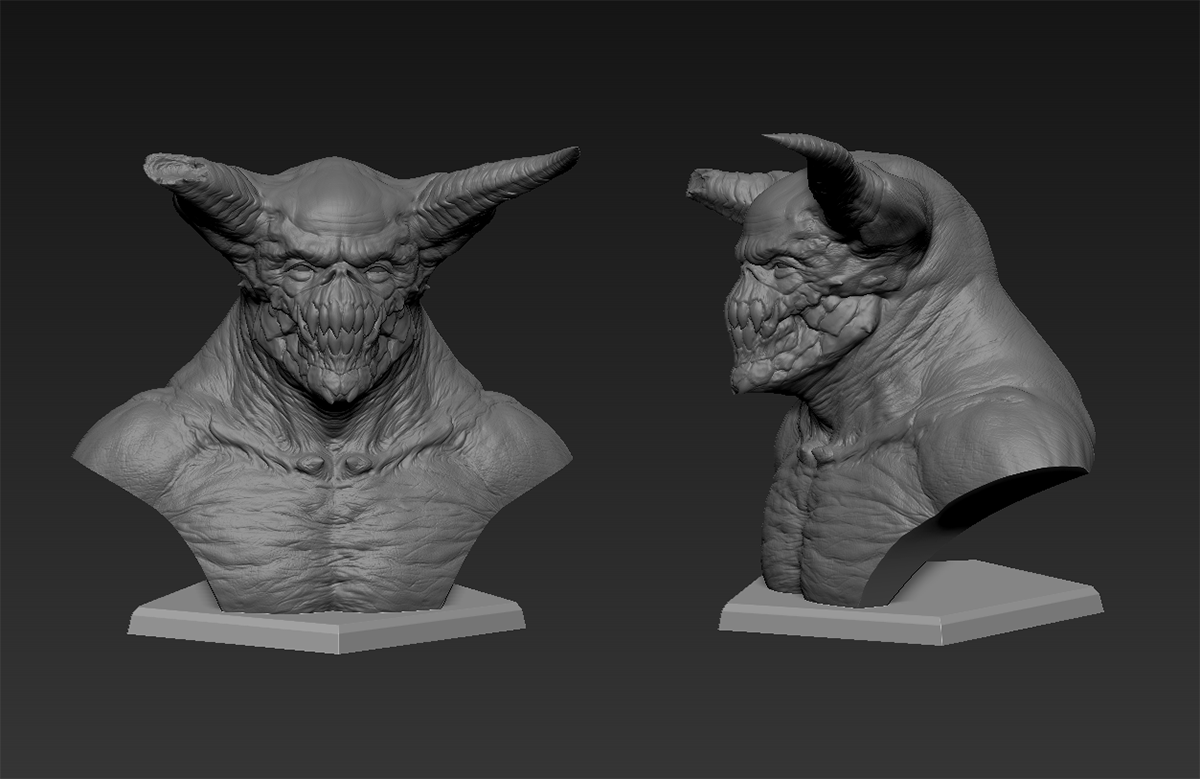 Miniatura 2 do modelo 3D Demon Bust