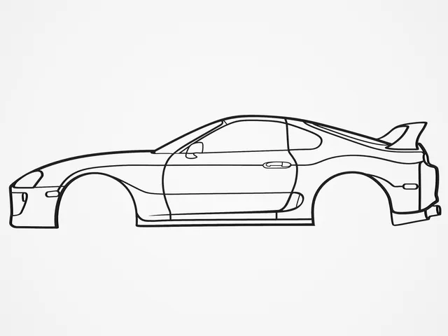 Toyota Supra MK4 Silhouette Wall Art